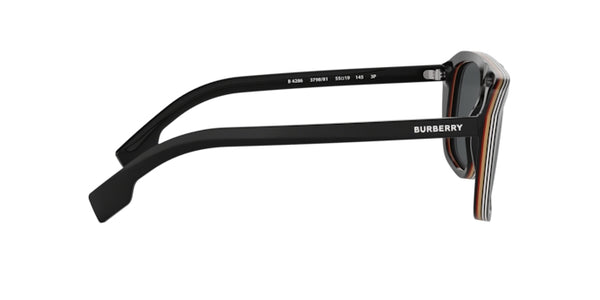 Burberry Men's Sunglasses Black Multi Square BE4286-379881