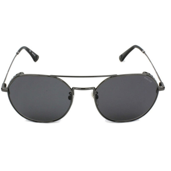 Police Sunglasses SPL636-568 Highway Two Black Metal 55-18-140