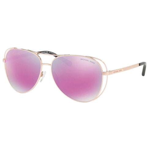 Michael Kors Women's Rose Gold Aviator Sunglasses MK1024-11944X
