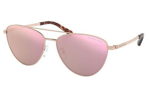 Michael Kors Rose Gold Mirror Pilot Women Sunglasses MK1056-11084Z