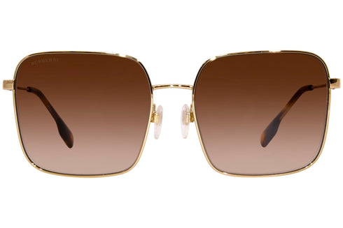 Burberry Women Sunglasses Jude Light Gold W/ Brown Gradient Square BE3119-110913(58)