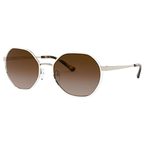 Michael Kors Women's Gold Geometric Sunglasses MK1072-101413 Brown 57-20-145
