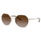 Michael Kors Women's Gold Geometric Sunglasses MK1072-101413 Brown 57-20-145