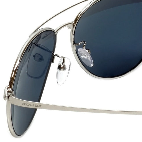 Police Sunglasses S8953V-579H Rival Silver Metal 57-15-145