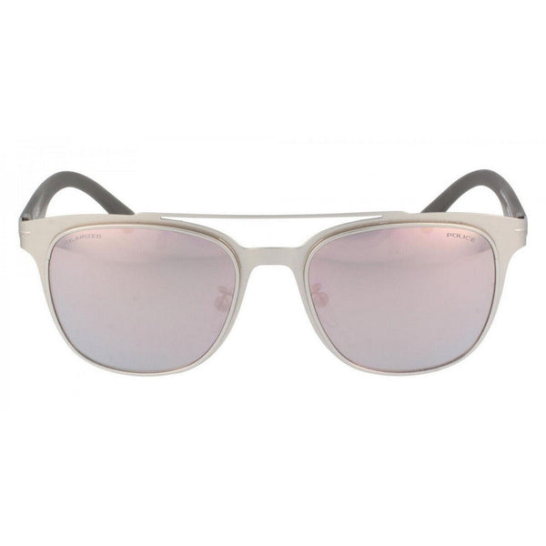 Police Sunglasses SPL356-581P Blackbird Light Silver Metal 53-19-140