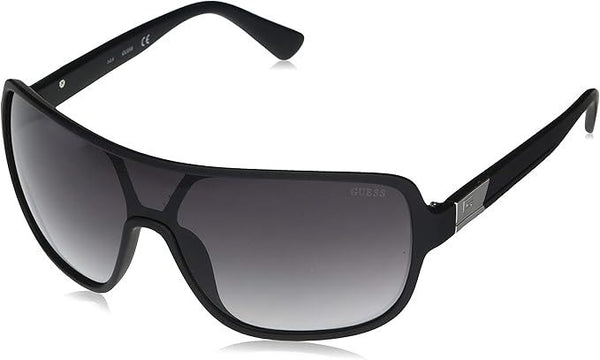 Guess Men's Shield Sunglass GF5068-S-02B Matte Black Smoke Gradient 00-00-140