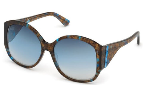 Guess By Marciano Women's Sunglasses GM0809-S/S-92W Tiled Brown W/ Blue Gradient 60-16-140