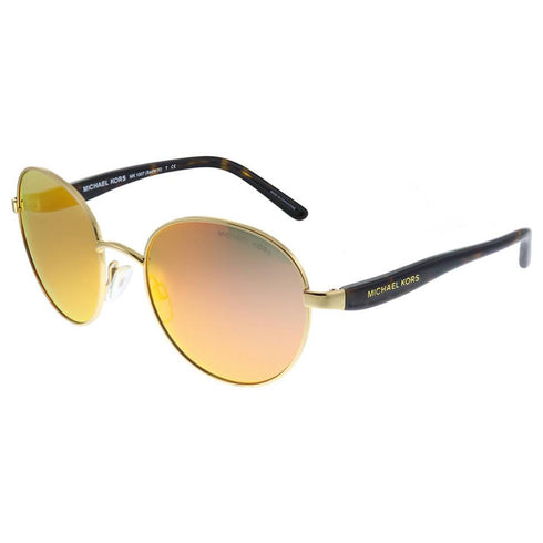 Michael Kors Unisex Gold Round Sunglasses Orange MK1007-10246Q-52