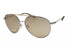 Michael Kors Sunglasses Antivua MK1041-115373 Shiny Silver Light Brown