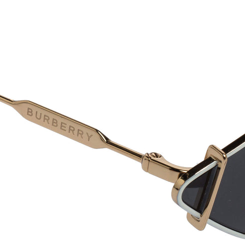 Burberry Women Sunglasses Gold/White W/ Grey Irregular BE3111-101787(68)
