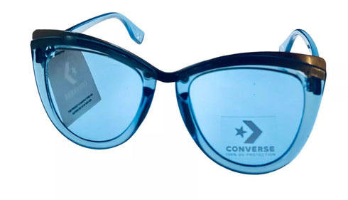Converse Silver Blue Sunglass Cateye Plastic, Blue Gradient Lens H102