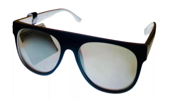 Converse Matte Black Mens Sunglass Flatt Front Plastic Flash Lens H104