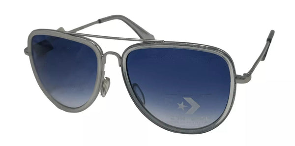 Converse Men Sunglass Crys Silver Blue Metal Aviator Blue Gradient Lens H096