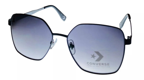 Converse Black Womens Sunglasses Square Metal Smoke Gradient Lens H095