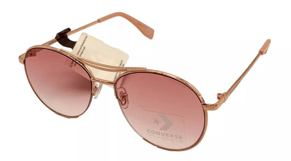 Converse Men Rose Gold Metal Fashion Aviator Sunglass Pink Gradient Lens H100