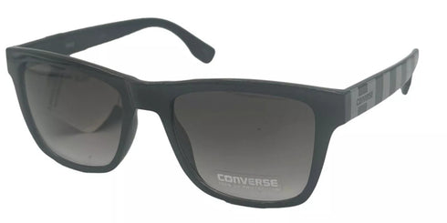 Converse Black Mens Sunglass Square Plastic Smoke Gradient Lens H106