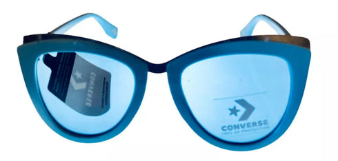 Converse Silver Blue Sunglass Cateye Plastic, Blue Gradient Lens H102