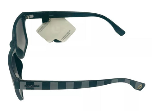 Converse Black Mens Sunglass Square Plastic Smoke Gradient Lens H106