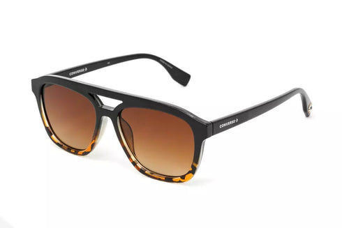 Converse Unisex Sunglasses Square Flat Top Tortoise H108 Black