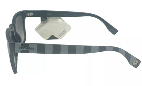 Converse Black Mens Sunglass Square Plastic Smoke Gradient Lens H106