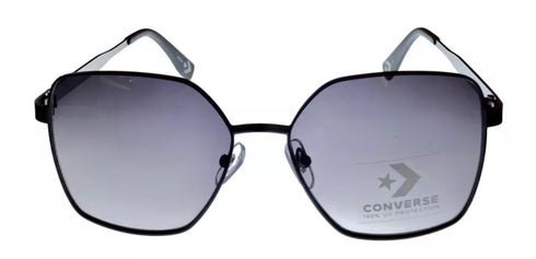 Converse Black Womens Sunglasses Square Metal Smoke Gradient Lens H095